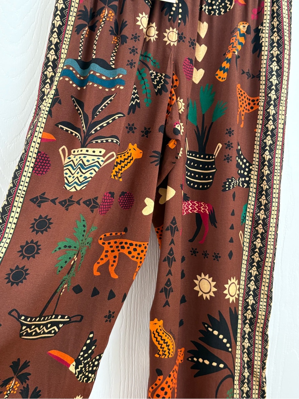 FARM RIO Anthropologie Printed Wide Leg Pants - Picture 2 of 8